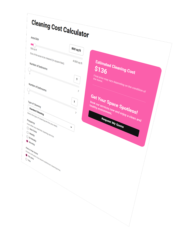 cleaning calculator flamingo